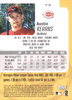 2002 Bowman's Best - Red #79 Austin Kearns  Back