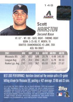 2002 Bowman's Best - Red #148 Scott Hairston Back