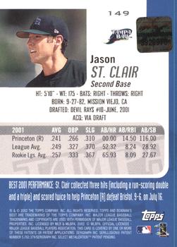 2002 Bowman's Best - Red #149 Jason St. Clair Back