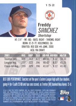 2002 Bowman's Best - Red #152 Freddy Sanchez Back