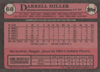 1989 Topps #68 Darrell Miller Back