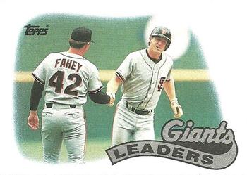 1989 Topps #351 Giants Leaders Front