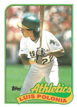 1989 Topps #424 Luis Polonia Front