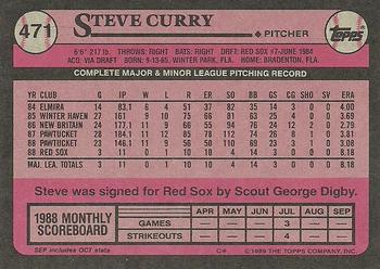 1989 Topps #471 Steve Curry Back