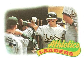 1989 Topps #639 Athletics Leaders Front