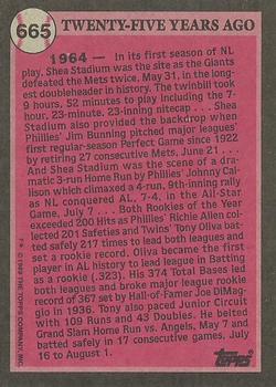 1989 Topps #665 Tony Oliva Back