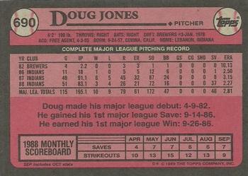 1989 Topps #690 Doug Jones Back