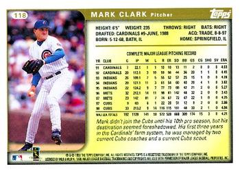1999 Topps #118 Mark Clark Back