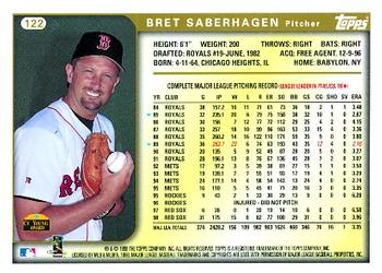 1999 Topps #122 Bret Saberhagen Back