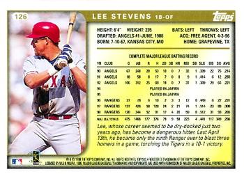1999 Topps #126 Lee Stevens Back