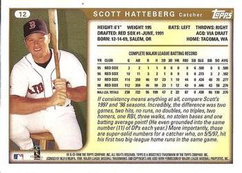 1999 Topps #12 Scott Hatteberg Back