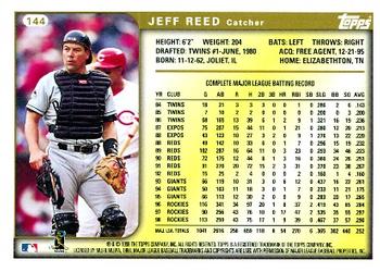 1999 Topps #144 Jeff Reed Back