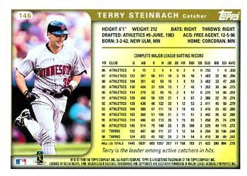 1999 Topps #146 Terry Steinbach Back
