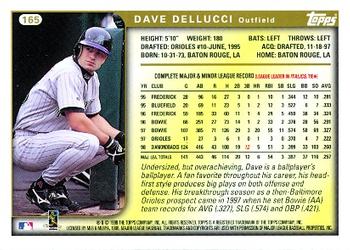 1999 Topps #165 Dave Dellucci Back