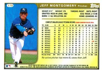 1999 Topps #179 Jeff Montgomery Back