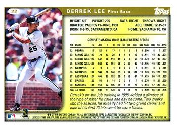 1999 Topps #22 Derrek Lee Back
