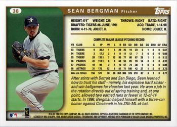 1999 Topps #38 Sean Bergman Back