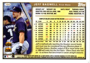 1999 Topps #150 Jeff Bagwell Back