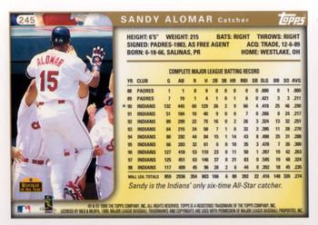 1999 Topps #245 Sandy Alomar Back