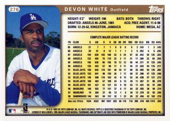 1999 Topps #276 Devon White Back