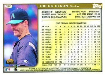 1999 Topps #261 Gregg Olson Back