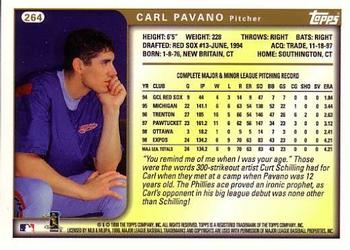 1999 Topps #264 Carl Pavano Back