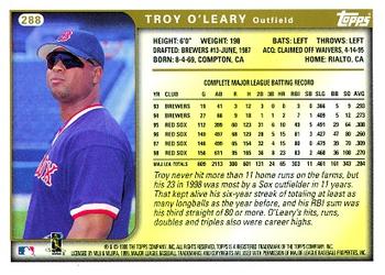 1999 Topps #288 Troy O'Leary Back