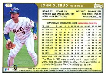 1999 Topps #32 John Olerud Back