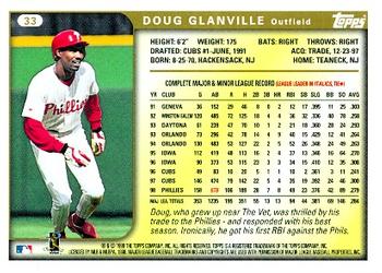 1999 Topps #33 Doug Glanville Back