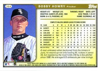 1999 Topps #364 Bobby Howry Back