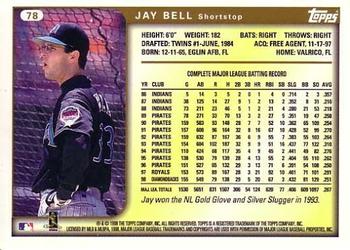 1999 Topps #78 Jay Bell Back