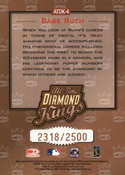 2002 Donruss - All-Time Diamond Kings #ATDK-4 Babe Ruth  Back