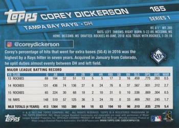 2017 Topps #165 Corey Dickerson Back