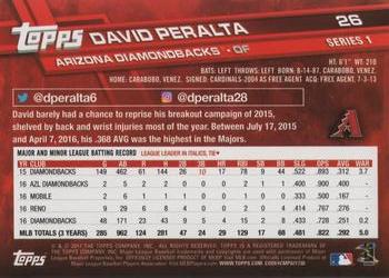 2017 Topps #26 David Peralta Back