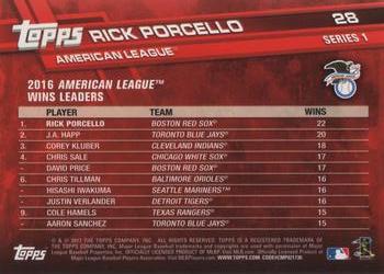 2017 Topps #28 Rick Porcello Back