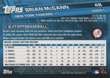 2017 Topps #48 Brian McCann Back