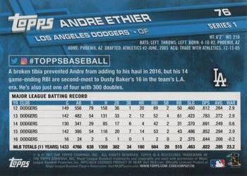 2017 Topps #76 Andre Ethier Back