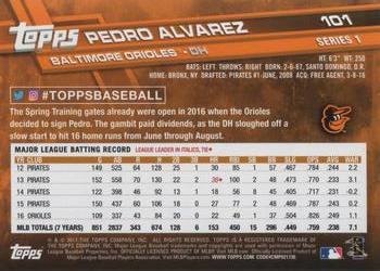 2017 Topps #101 Pedro Alvarez Back