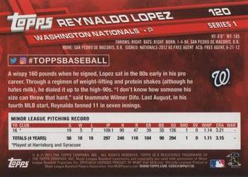2017 Topps #120 Reynaldo Lopez Back