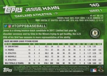 2017 Topps #140 Jesse Hahn Back