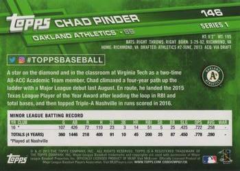 2017 Topps #146 Chad Pinder Back