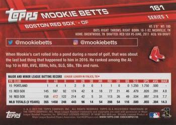 2017 Topps #161 Mookie Betts Back