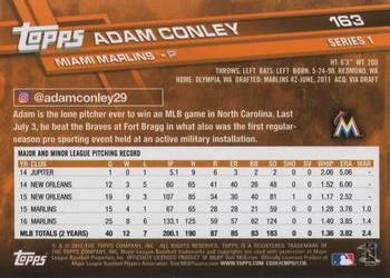2017 Topps #163 Adam Conley Back