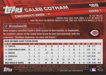 2017 Topps #188 Caleb Cotham Back