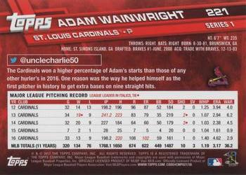 2017 Topps #221 Adam Wainwright Back