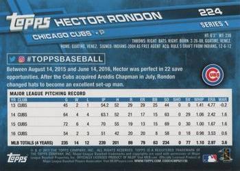 2017 Topps #224 Hector Rondon Back