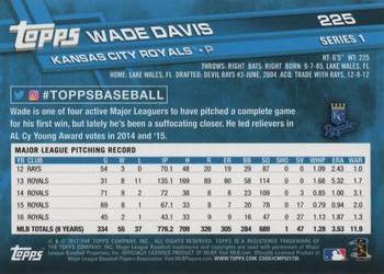 2017 Topps #225 Wade Davis Back