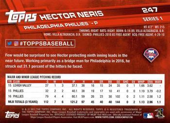 2017 Topps #247 Hector Neris Back