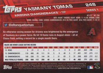 2017 Topps #248 Yasmany Tomas Back