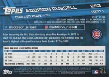 2017 Topps #263 Addison Russell Back